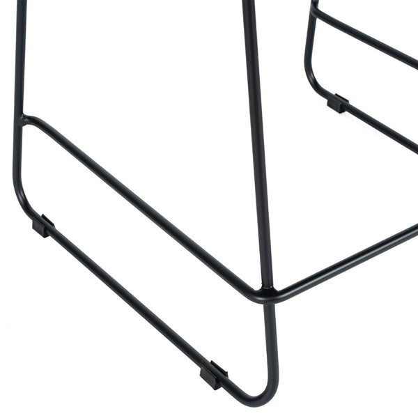 English Elm HERCULES Stackable Counter Stool with Airflow Back, Durable Sled Base for Comfort & Space-Saving Design Black Plastic/Black Frame RUT-498A-CS-BK-GG