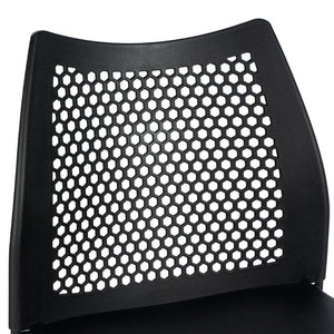 English Elm HERCULES Stackable Counter Stool with Airflow Back, Durable Sled Base for Comfort & Space-Saving Design Black Plastic/Black Frame RUT-498A-CS-BK-GG