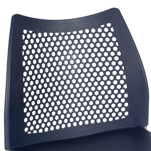 English Elm HERCULES Stackable Counter Stool with Airflow Back, Durable Sled Base for Comfort & Space-Saving Design Navy Plastic/Gray Frame RUT-498A-CS-NV-GG