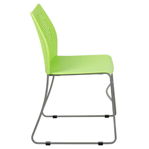 English Elm HERCULES 661 lb. Capacity Stack Chair with Air-Vent Back, Durable Design for High-Use Environments Green RUT-498A-GN-GG