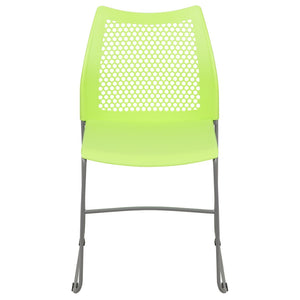 English Elm HERCULES 661 lb. Capacity Stack Chair with Air-Vent Back, Durable Design for High-Use Environments Green RUT-498A-GN-GG