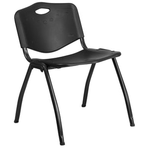English Elm HERCULES Heavy-Duty Stack Chair – 880 lb Capacity, Ergonomic Design, Perfect for Commercial Spaces RUT-D01-BK-GG