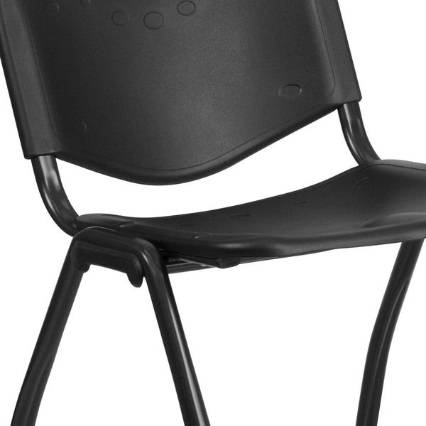 English Elm HERCULES Heavy-Duty Stack Chair – 880 lb Capacity, Ergonomic Design, Perfect for Commercial Spaces RUT-D01-BK-GG