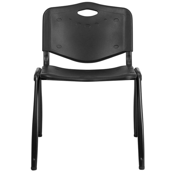 English Elm HERCULES Heavy-Duty Stack Chair – 880 lb Capacity, Ergonomic Design, Perfect for Commercial Spaces RUT-D01-BK-GG