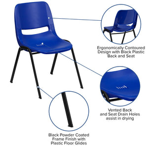 English Elm HERCULES Ergonomic Shell Stack Chair with 880 lb Capacity for Comfortable, Durable Seating Solutions Blue RUT-EO1-BL-GG