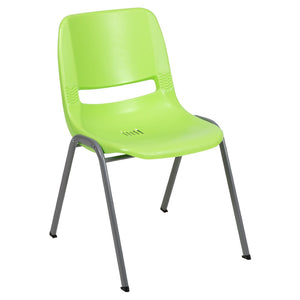 English Elm HERCULES Ergonomic Shell Stack Chair with 880 lb Capacity for Comfortable, Durable Seating Solutions Green RUT-EO1-GN-GG