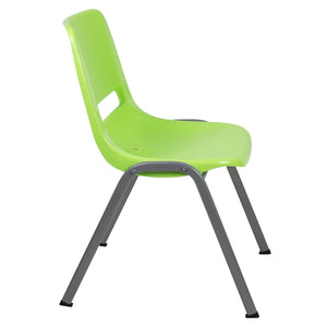 English Elm HERCULES Ergonomic Shell Stack Chair with 880 lb Capacity for Comfortable, Durable Seating Solutions Green RUT-EO1-GN-GG