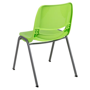 English Elm HERCULES Ergonomic Shell Stack Chair with 880 lb Capacity for Comfortable, Durable Seating Solutions Green RUT-EO1-GN-GG