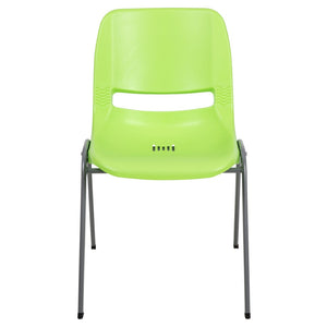 English Elm HERCULES Ergonomic Shell Stack Chair with 880 lb Capacity for Comfortable, Durable Seating Solutions Green RUT-EO1-GN-GG