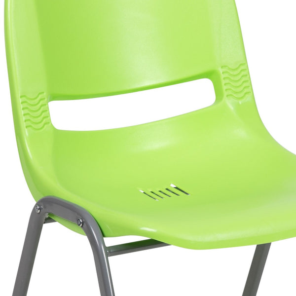 English Elm HERCULES Ergonomic Shell Stack Chair with 880 lb Capacity for Comfortable, Durable Seating Solutions Green RUT-EO1-GN-GG