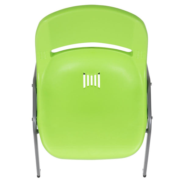 English Elm HERCULES Ergonomic Shell Stack Chair with 880 lb Capacity for Comfortable, Durable Seating Solutions Green RUT-EO1-GN-GG