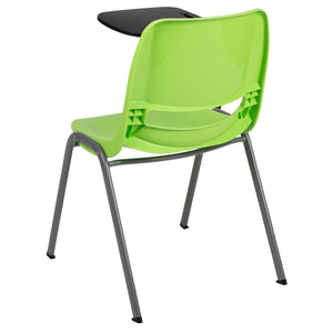 English Elm HERCULES Ergonomic Shell Chair with Flip-Up Tablet Arm for Classrooms and Multipurpose Spaces Green RUT-EO1-GN-RTAB-GG