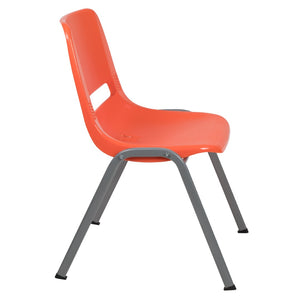 English Elm HERCULES Ergonomic Shell Stack Chair with 880 lb Capacity for Comfortable, Durable Seating Solutions Orange RUT-EO1-OR-GG