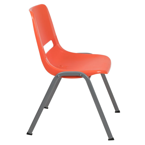 English Elm HERCULES Ergonomic Shell Stack Chair with 880 lb Capacity for Comfortable, Durable Seating Solutions Orange RUT-EO1-OR-GG