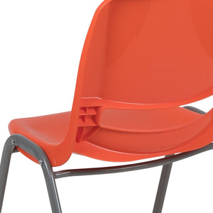 English Elm HERCULES Ergonomic Shell Stack Chair with 880 lb Capacity for Comfortable, Durable Seating Solutions Orange RUT-EO1-OR-GG
