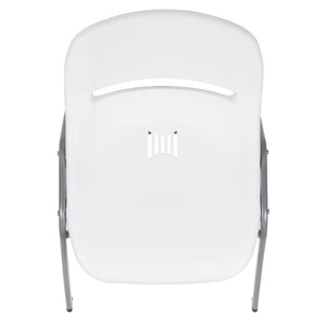 English Elm HERCULES Ergonomic Shell Stack Chair with 880 lb Capacity for Comfortable, Durable Seating Solutions White RUT-EO1-WH-GG