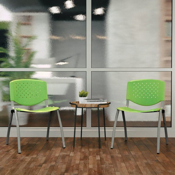 English Elm HERCULES Heavy-Duty Stack Chair for Commercial Use - Durable, Comfortable, and Space-Saving Design Green RUT-F01A-GN-GG