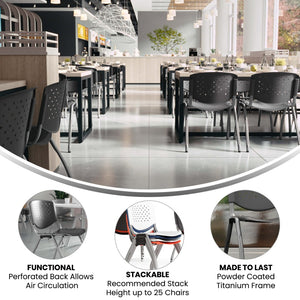 English Elm HERCULES Heavy-Duty Stack Chair for Commercial Use - Durable, Comfortable, and Space-Saving Design Gray RUT-F01A-GY-GG