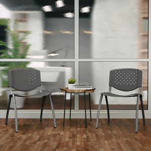 English Elm HERCULES Heavy-Duty Stack Chair for Commercial Use - Durable, Comfortable, and Space-Saving Design Gray RUT-F01A-GY-GG