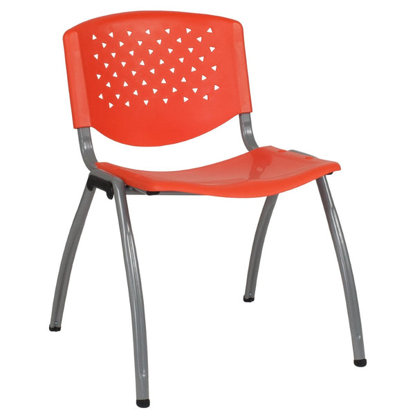 English Elm HERCULES Heavy-Duty Stack Chair for Commercial Use - Durable, Comfortable, and Space-Saving Design Orange RUT-F01A-OR-GG