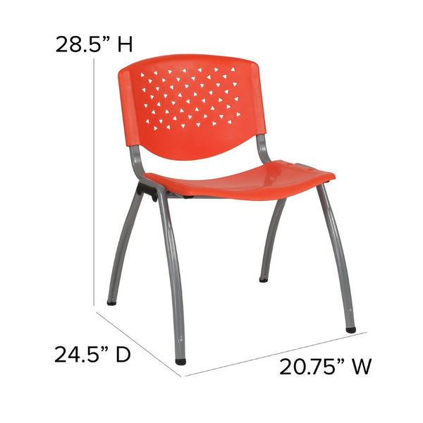 English Elm HERCULES Heavy-Duty Stack Chair for Commercial Use - Durable, Comfortable, and Space-Saving Design Orange RUT-F01A-OR-GG