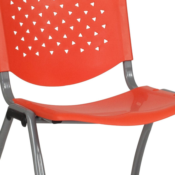 English Elm HERCULES Heavy-Duty Stack Chair for Commercial Use - Durable, Comfortable, and Space-Saving Design Orange RUT-F01A-OR-GG