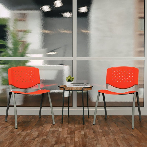 English Elm HERCULES Heavy-Duty Stack Chair for Commercial Use - Durable, Comfortable, and Space-Saving Design Orange RUT-F01A-OR-GG