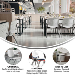 English Elm HERCULES Heavy-Duty Stack Chair for Commercial Use - Durable, Comfortable, and Space-Saving Design White RUT-F01A-WH-GG