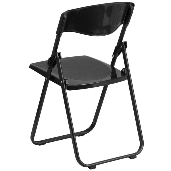 English Elm 2 Pack HERCULES Series Durable Folding Chairs for Events, High Capacity, Ergonomic Comfort & Storage Black 2-RUT-I-BLACK-GG