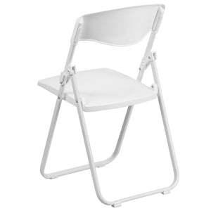English Elm 2 Pack HERCULES Series Durable Folding Chairs for Events, High Capacity, Ergonomic Comfort & Storage White 2-RUT-I-WHITE-GG