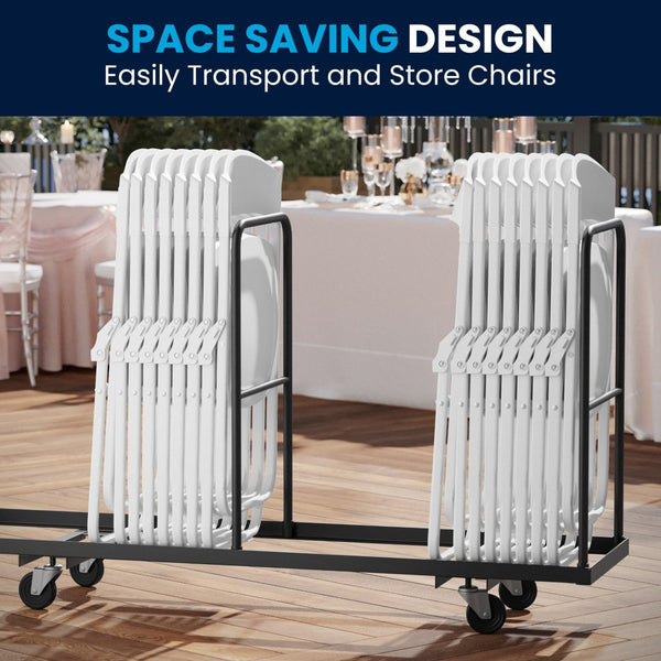 English Elm 2 Pack HERCULES Series Durable Folding Chairs for Events, High Capacity, Ergonomic Comfort & Storage White 2-RUT-I-WHITE-GG