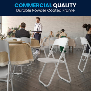 English Elm 2 Pack HERCULES Series Durable Folding Chairs for Events, High Capacity, Ergonomic Comfort & Storage White 2-RUT-I-WHITE-GG
