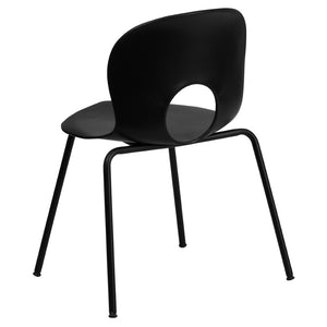 English Elm HERCULES 770 lb. Capacity Designer Stack Chair - Ergonomic, Durable Seating for Any Space Black RUT-NC258-BK-GG