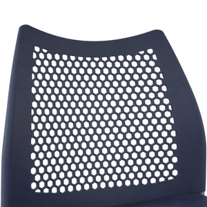 English Elm HERCULES Stack Chair with Air-Vent Back and Ergonomic Design for Comfortable, Durable Seating Solutions Navy Plastic/Gray Frame RUT-NC498-NV-GG