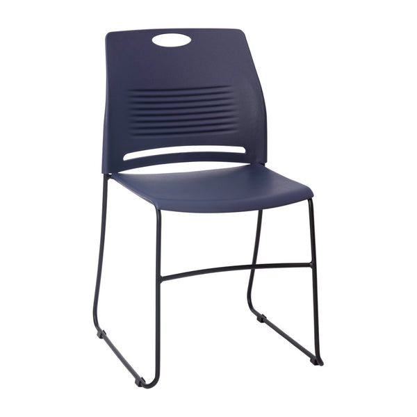 English Elm HERCULES Series Commercial Grade 660 lb Capacity Stack Chair with Comfort Design & Space-Saving Features Navy RUT-NC499A-NAVY-GG
