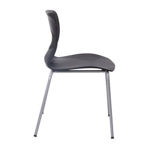 English Elm HERCULES Ergonomic Stack Chair with 770 lb Capacity, Durable Steel Frame, Ideal for High-Traffic Spaces Black RUT-NC618-BK-GG