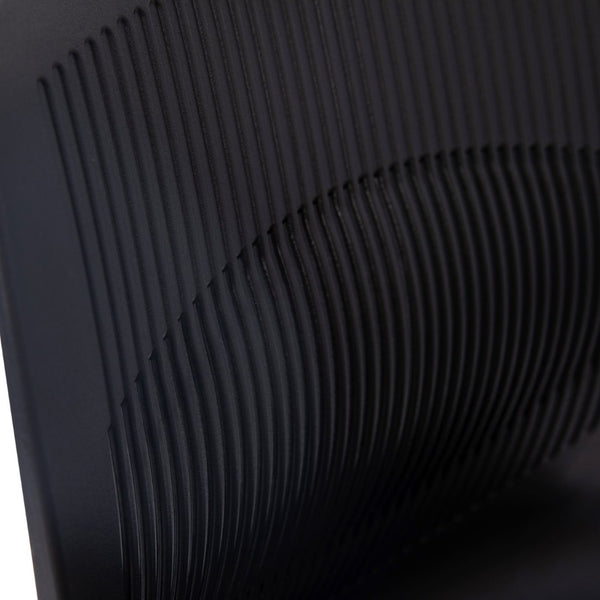 English Elm HERCULES Ergonomic Stack Chair with 770 lb Capacity, Durable Steel Frame, Ideal for High-Traffic Spaces Black RUT-NC618-BK-GG