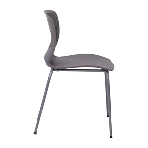 English Elm HERCULES Ergonomic Stack Chair with 770 lb Capacity, Durable Steel Frame, Ideal for High-Traffic Spaces Gray RUT-NC618-GY-GG