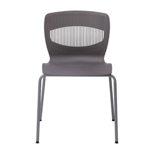 English Elm HERCULES Ergonomic Stack Chair with 770 lb Capacity, Durable Steel Frame, Ideal for High-Traffic Spaces Gray RUT-NC618-GY-GG