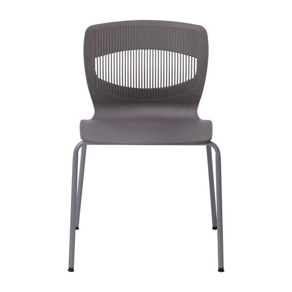 English Elm HERCULES Ergonomic Stack Chair with 770 lb Capacity, Durable Steel Frame, Ideal for High-Traffic Spaces Gray RUT-NC618-GY-GG