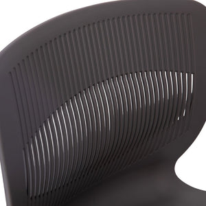 English Elm HERCULES Ergonomic Stack Chair with 770 lb Capacity, Durable Steel Frame, Ideal for High-Traffic Spaces Gray RUT-NC618-GY-GG