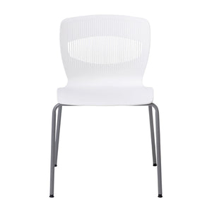 English Elm HERCULES Ergonomic Stack Chair with 770 lb Capacity, Durable Steel Frame, Ideal for High-Traffic Spaces White RUT-NC618-WH-GG