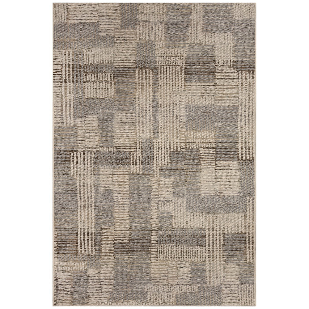 Trans Ocean Liora Manne Riviera Lines Area Rug - Contemporary Geometric Design For Indoor/Outdoor Spaces Natural Polypropylene Rvar8684512