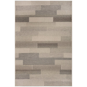 Trans Ocean Liora Manne Riviera Bands Indoor/Outdoor Area Rug - Stylish Geometric Design For Modern Spaces Natural Polypropylene Rva57684612