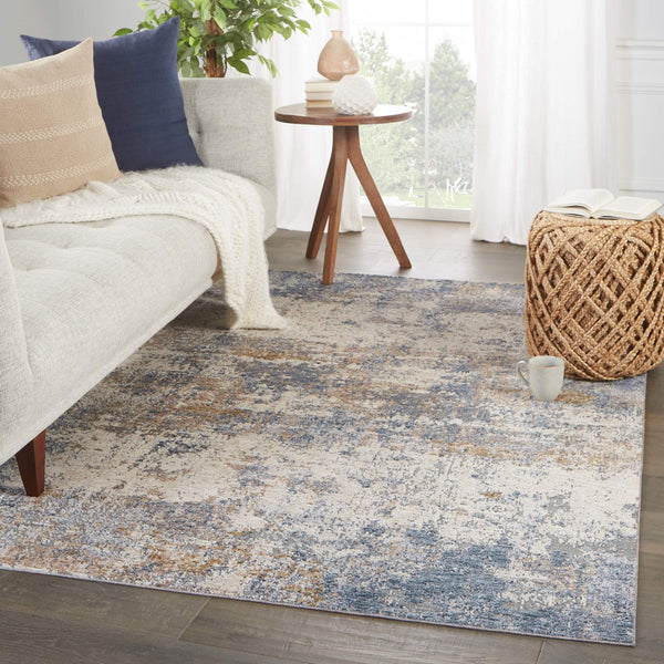Jaipur Living Jaipur Living Eastvale Distressed Abstract Polyester Area Rug for Dining Spaces 7'6"X9'6" RUG148744