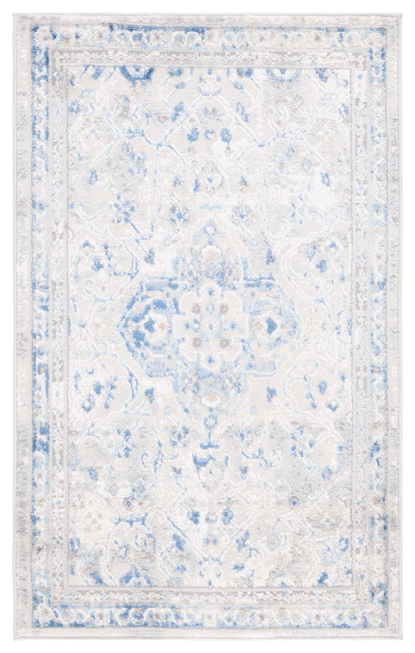 Safavieh Riverfront Ivory Grey Area Rug - Timeless Elegance For Any Room, Durable Power-loomed Design Ivory ,Blue 70% Polypropylene,30% Polyester Rvf136m-5