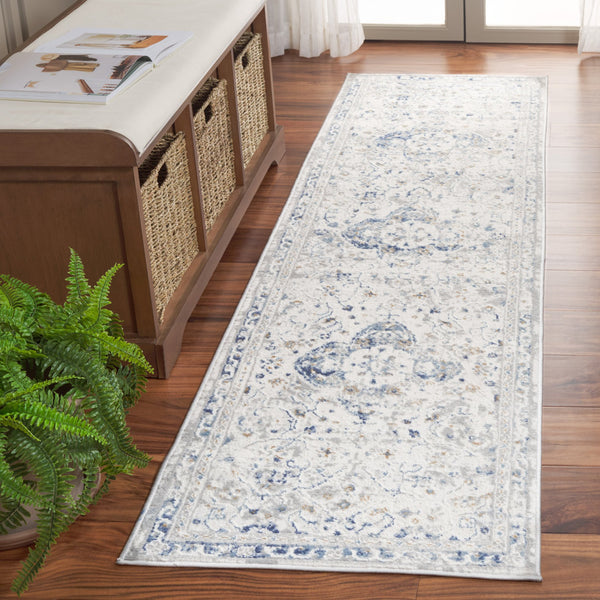 Safavieh Riverfront Ivory Grey Area Rug - Timeless Elegance For Any Room, Durable Power-loomed Design Ivory ,Blue 70% Polypropylene,30% Polyester Rvf136m-5