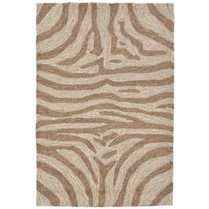 Trans Ocean Liora Manne Ravella Indoor/Outdoor Durable Zebra Print Area Rug - Stylish Addition To Any Space Brown Polypropylene,Acrylic Rvl23203319