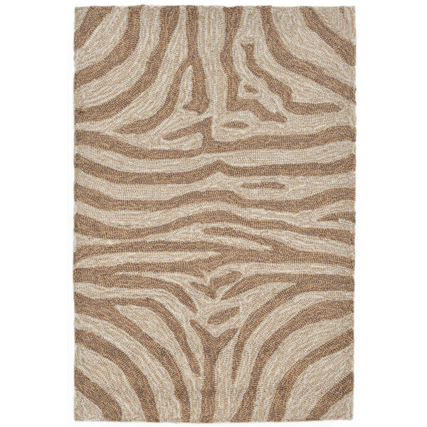 Trans Ocean Liora Manne Ravella Indoor/Outdoor Durable Zebra Print Area Rug - Stylish Addition To Any Space Brown Polypropylene,Acrylic Rvl23203319