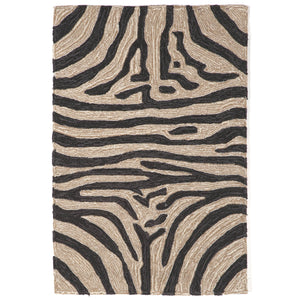 Trans Ocean Liora Manne Ravella Indoor/Outdoor Durable Zebra Print Area Rug - Stylish Addition To Any Space Black Polypropylene,Acrylic Rvl23203348